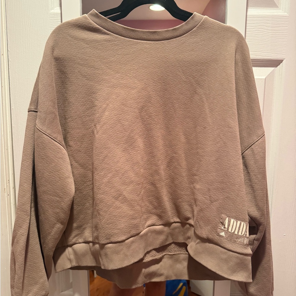 Adidas Beige Crewneck Sweatshirt
